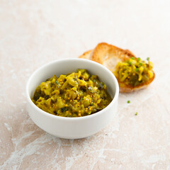 Homemade cucumber relish or chutney
