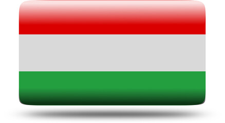 Fototapeta premium rectangels 3d look Flag of hongaria