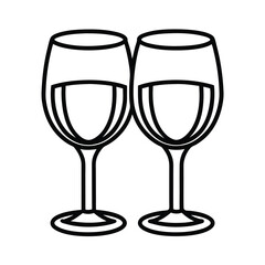 wineglasses line art