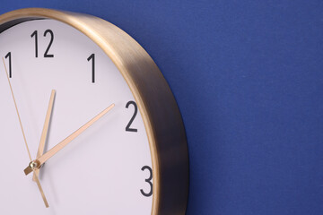 Close-up of a wall clock. The concept of time and work time is valuable for life, Alarm clock...