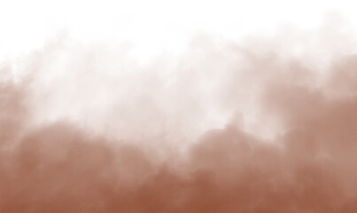 Smoke in earthy tones creates a soft haze like a light fog or a dusty cloud appearing as if from fine sand or soil this transparent PNG gives unique texture