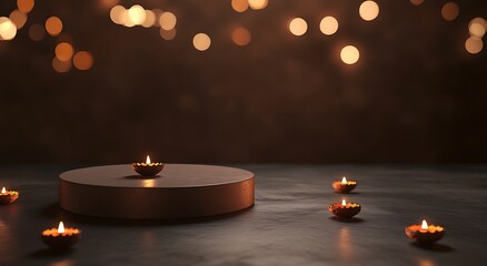 Diwali podium background, festival podium background for product presentation