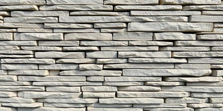 Striped gray stone wall, stacked natural rock exterior cladding , wall covering, stripes