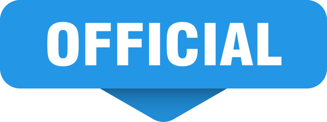 official sticker. official sign on transparent background
