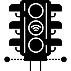 Connected Traffic Light Icon