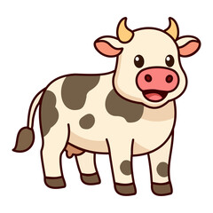Cute Animal Elements Cow Illustration