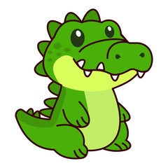 Cute Animal Elements Crocodile Illustration
