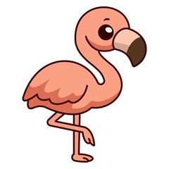 Cute Animal Elements Flamingo Illustration