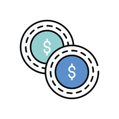 Finance vector icon stock illustration
