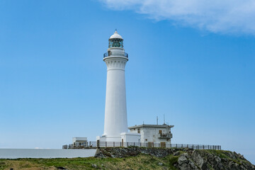 青森県最東端にあるレンガ造りの尻屋崎灯台