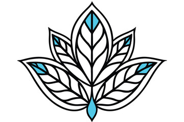 Floral Mandala and Botanical Line Art Set – Modern Decorative Flower and Leaf Designs with Color Accents. seamless botanical pattern of painted oriental motifs on a white background.