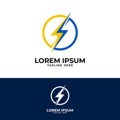 electric lightning bolt logo design