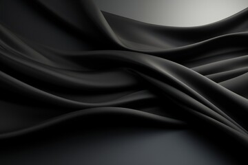Fototapeta premium Silk ribbon black backgrounds monochrome.
