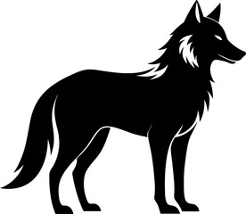 black wolf vector illustration