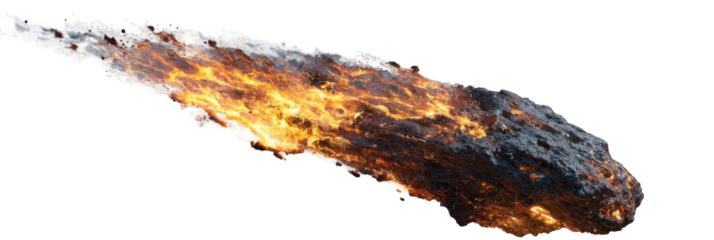 Fiery Meteor Streaking Across the Void