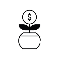 Investment vector icon stock illustration
