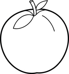 Simple Fruit Outline For Children Coloring.