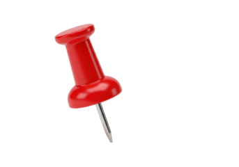 Isolated Red Push Pin
