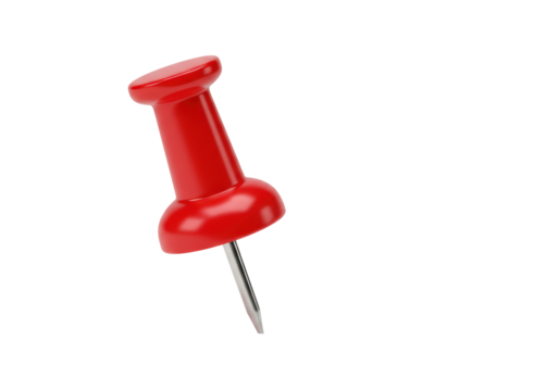 Isolated Red Push Pin