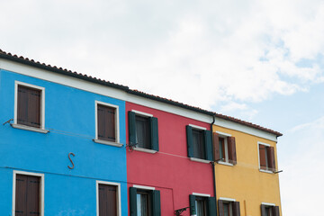 Colorful facades and vibrant charm of Burano in Venice