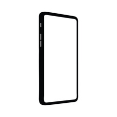 Modern smartphone silhouette icon design