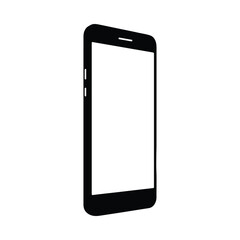 Modern smartphone silhouette illustration