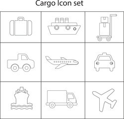 Logistics  Line Icons set, Outline icon collection. Vector illustration. Editable stroke