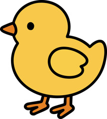 병아리 귀여운 노란 동물 캐릭터 아이콘