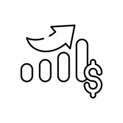 Profit vector icon stock illustration