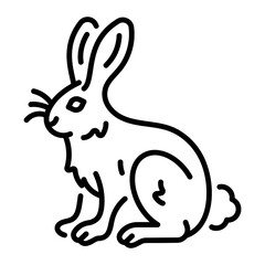 A line style icon showing an irish hare 