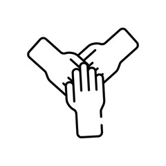 Obraz premium Teamwork vector icon stock illustration