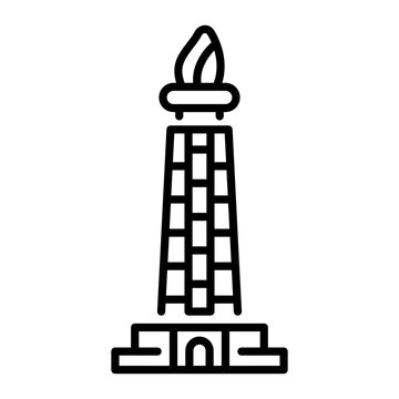 A line style icon representing juche architecture 