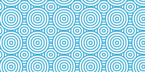 Fototapeta premium Minimal vector Overlapping Pattern Minimal diamond geometric waves spiral abstract circle wave line. blue seamless tile stripe geometric create retro line pattern background.