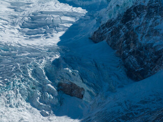 Beautiful high altitude hanging glacier in Tibet, China