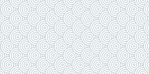 Minimal Overlapping creative diamond circle abstract white and gray pattern background with waves texture. geometric digital fabric pattern circles floral lapping white retro background.