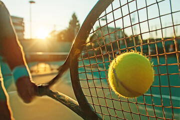 Sport outdoor: tennis match