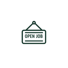 Open job sign icon for recruitment websites and online job boards