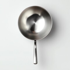 Metal wok isolated on white background