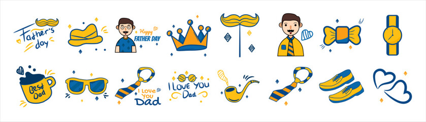Father’s Day vector illustration collection