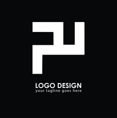 Obraz premium PU PU Logo Design, Creative Minimal Letter PU PU Monogram