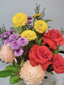 Bouquet of colorful fresh flowers
