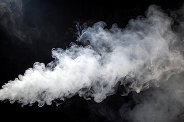 Realistic Fog and Mist Effect on Black Background Isolated Smoke Texture for Visual Effects, Design, or Editing