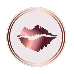 Sensual Lips Instagram Highlights Stories Cover icon. Editable Vector 