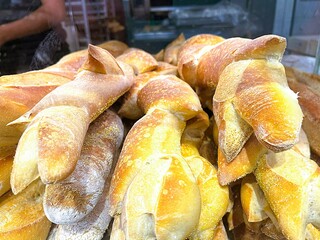 Italian irregularly shaped bread