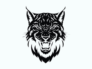 Obraz premium panther head graphic design, aggressive panther head vector illustration art
