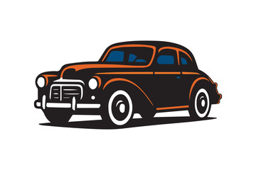 Fototapeta premium old american car graphic design, old version car vector illustration art