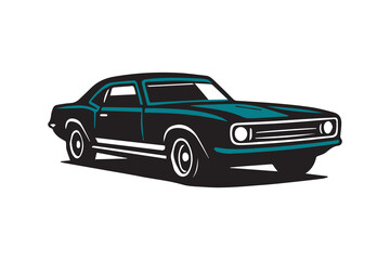 old american car graphic design, old version car vector illustration art