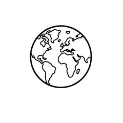 earth globe vector illustration
