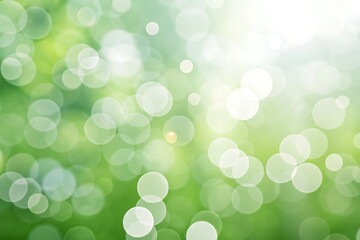Soft green bokeh background with light circles