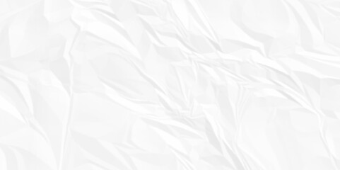 White crumpled paper texture. White wrinkled paper texture. White paper texture. White crumpled and top view textures can be used for background of text or any contents.	
